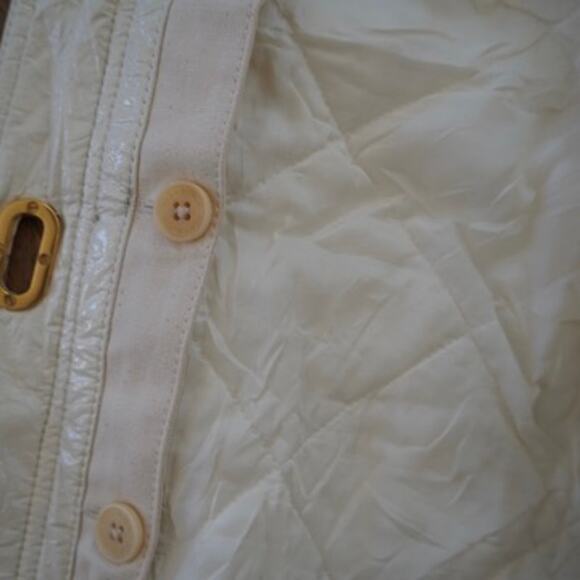 Tory Burch Cadyn Barn Jacket Natural Canvas Tone Toggle Button Womens Size 8 - Picture 7 of 10